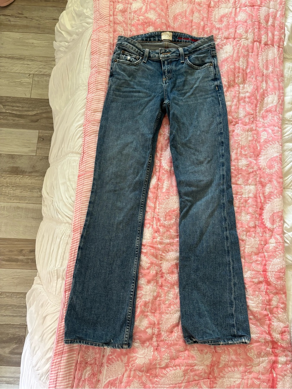 Alice + Olivia Dark Blue Flare Jeans
